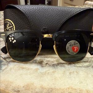 Ray-Ban Classic Black and Gold Sunglasses